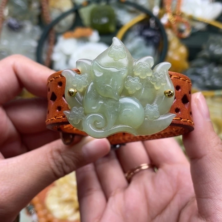 蛇纹石玉手牌合金