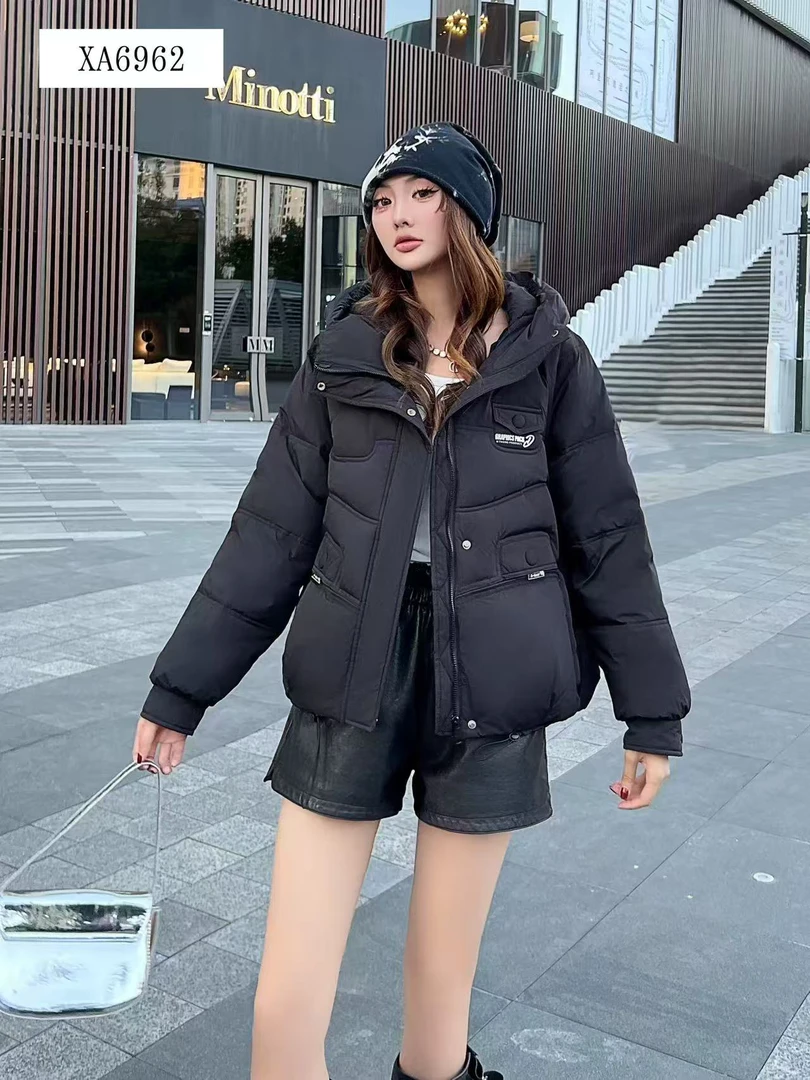 冬季新款百搭连帽羽绒外套6962