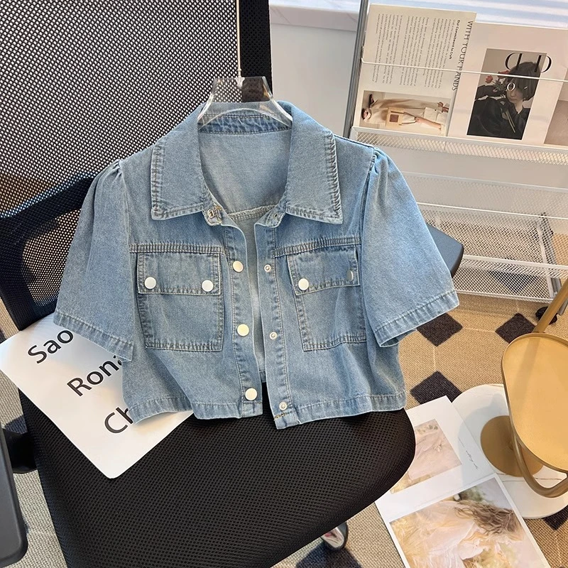 短袖牛仔外套女夏季薄款搭配连衣裙2025新款休闲小个子披肩短上衣