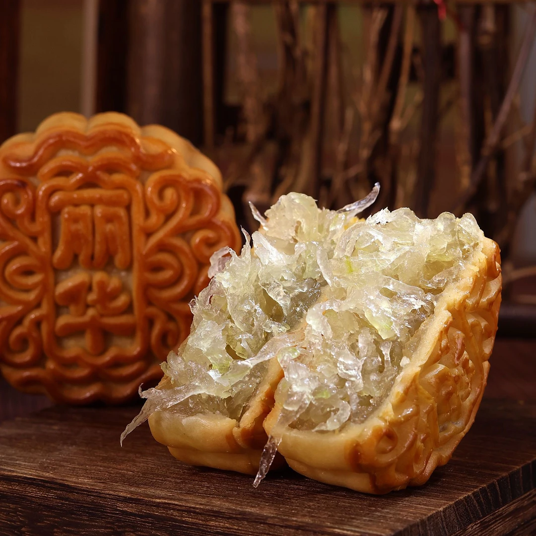 丽华翡翠冬翅 非遗传统包装手工广式月饼480克 现做现发顺丰直达