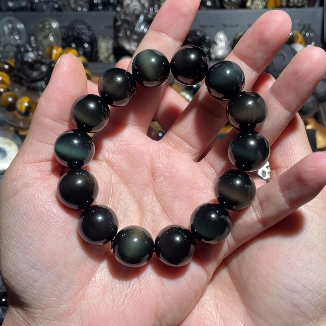黑曜岩手串未镶嵌꧁****꧂