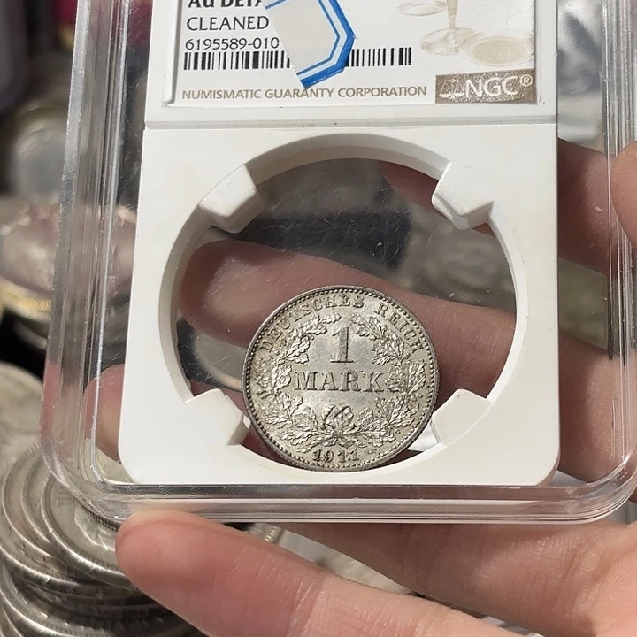 随***食银Ag900德国一马克银币