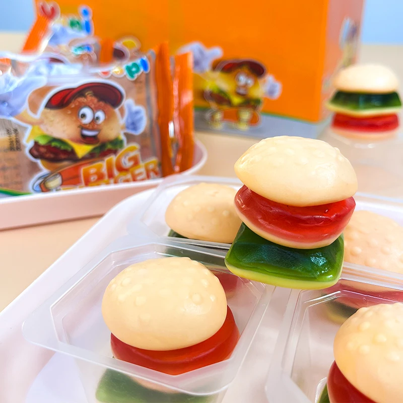 YUPI印尼进口汉堡造型橡皮糖果味软糖休闲零食怀旧小吃