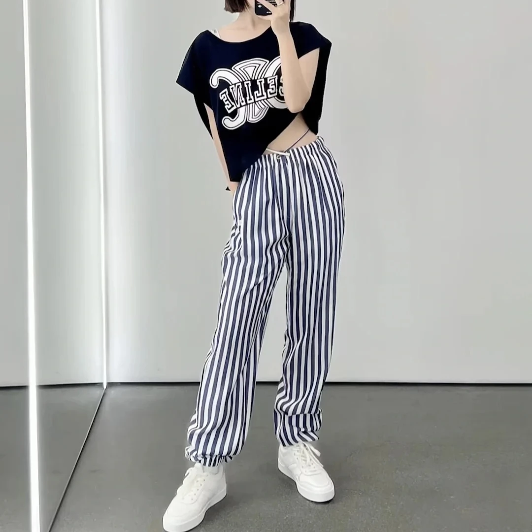 99新 Celine/思琳 Celine 蓝白条纹休闲裤 12305996