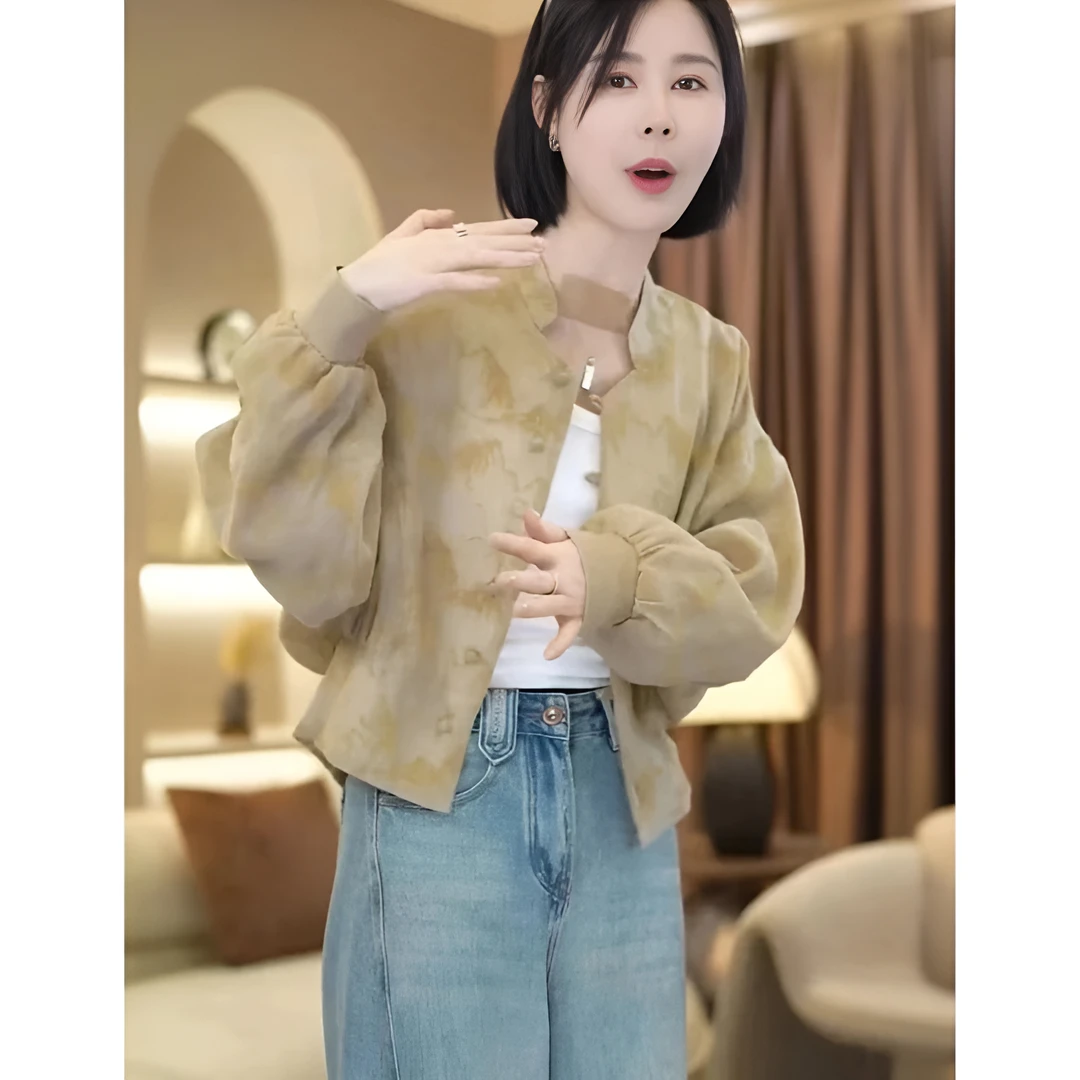 新中式国风薄款防晒衣外套女款夏季新款提花设计感洋气短款上衣女