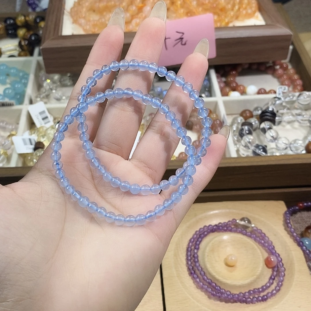 青***草玛瑙/玉髓合金手链