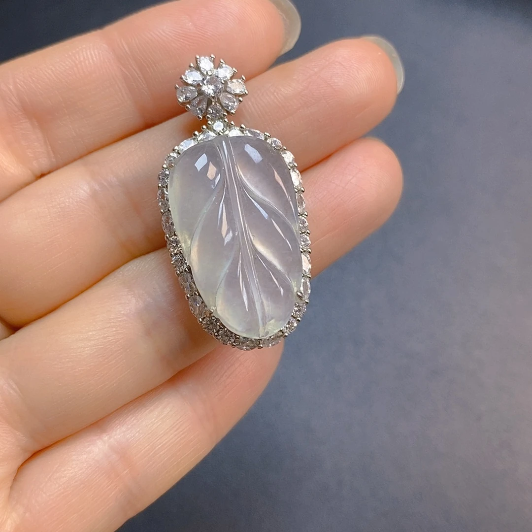 翡翠银S925镶嵌颈饰