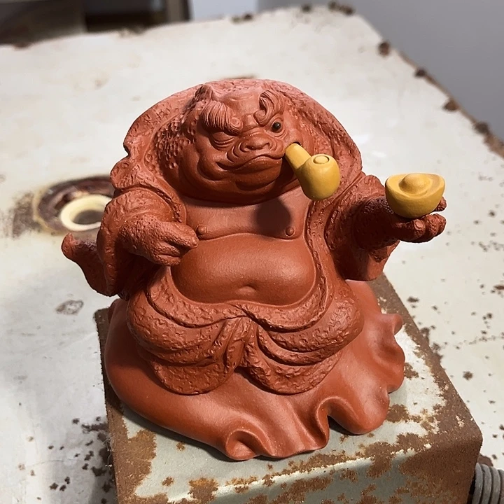 茶宠紫砂紫砂金蟾