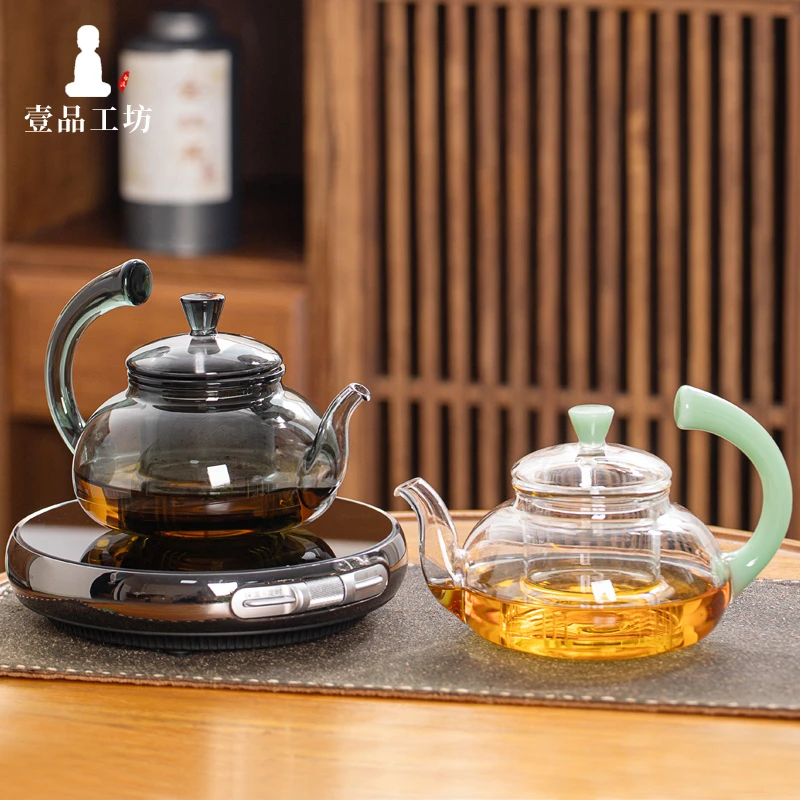 茗凤祥电陶炉煮茶壶玻璃加厚耐高温蒸煮一体烧水泡茶家用煮茶具