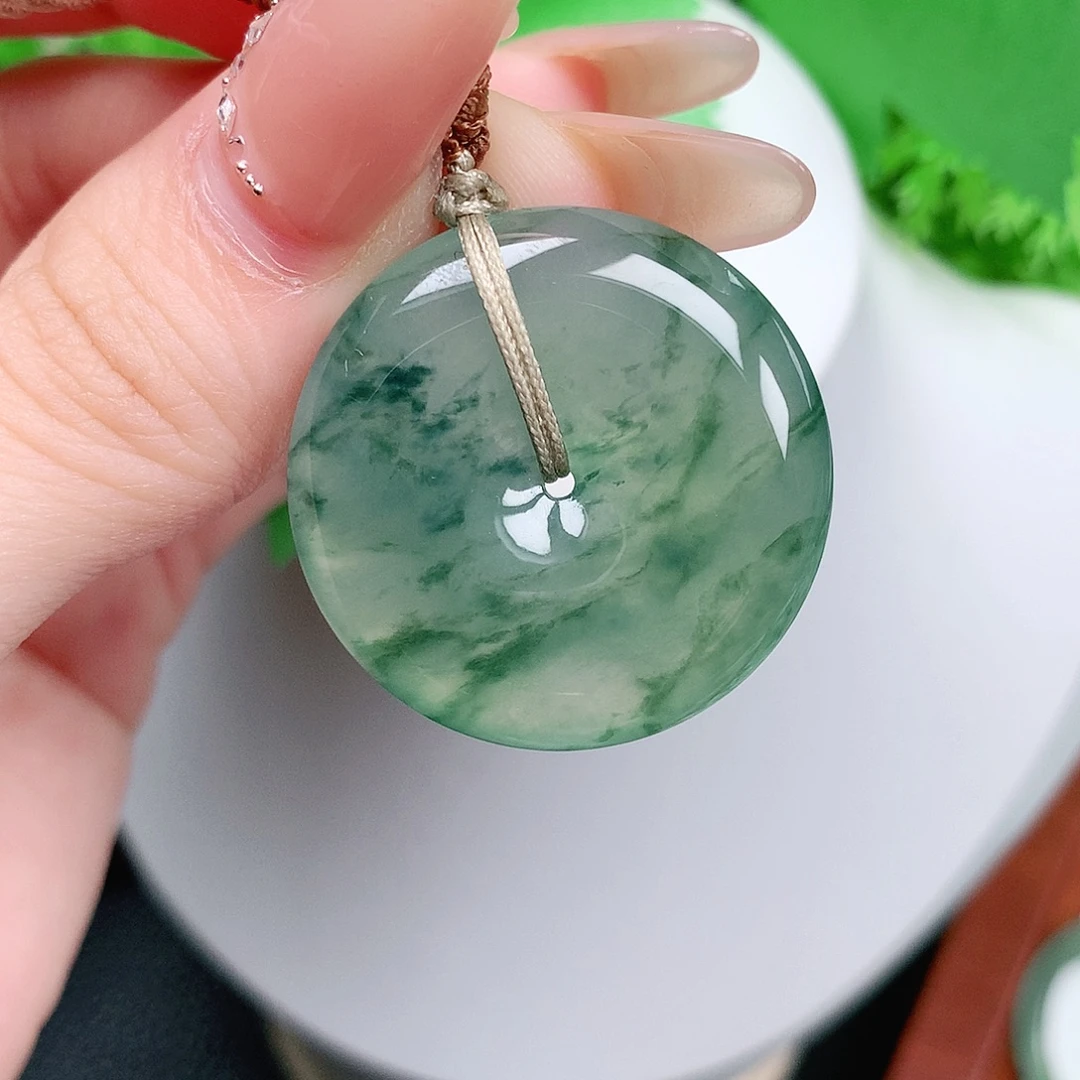 翡翠未镶嵌颈饰平安29.6-5.9