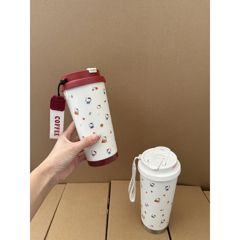 2025新款男女生高颜值随手吸管咖啡杯大容量便携直饮高级双饮水杯