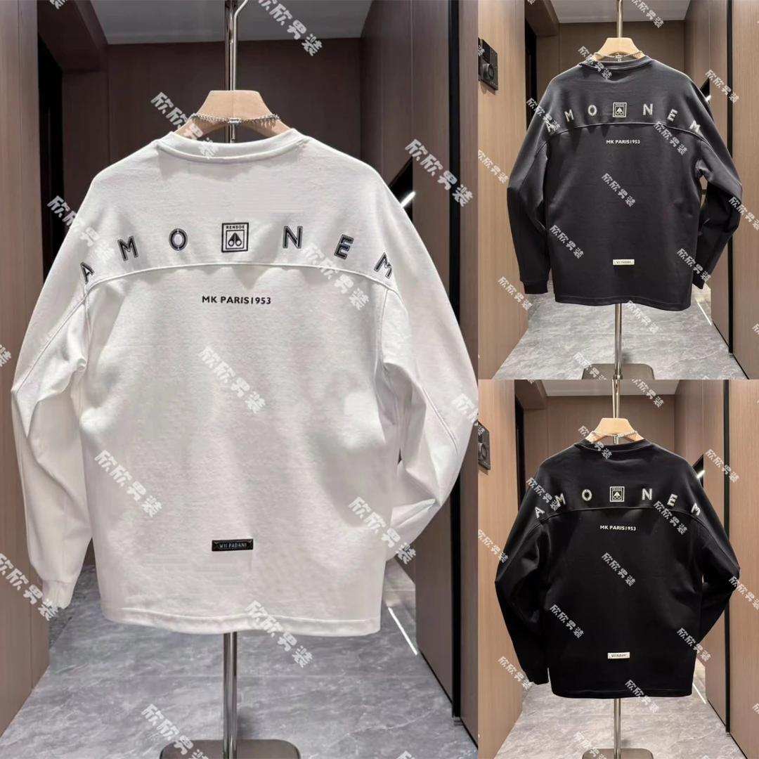 秋季潮牌立体发泡钢印时尚宽松男士休闲上衣