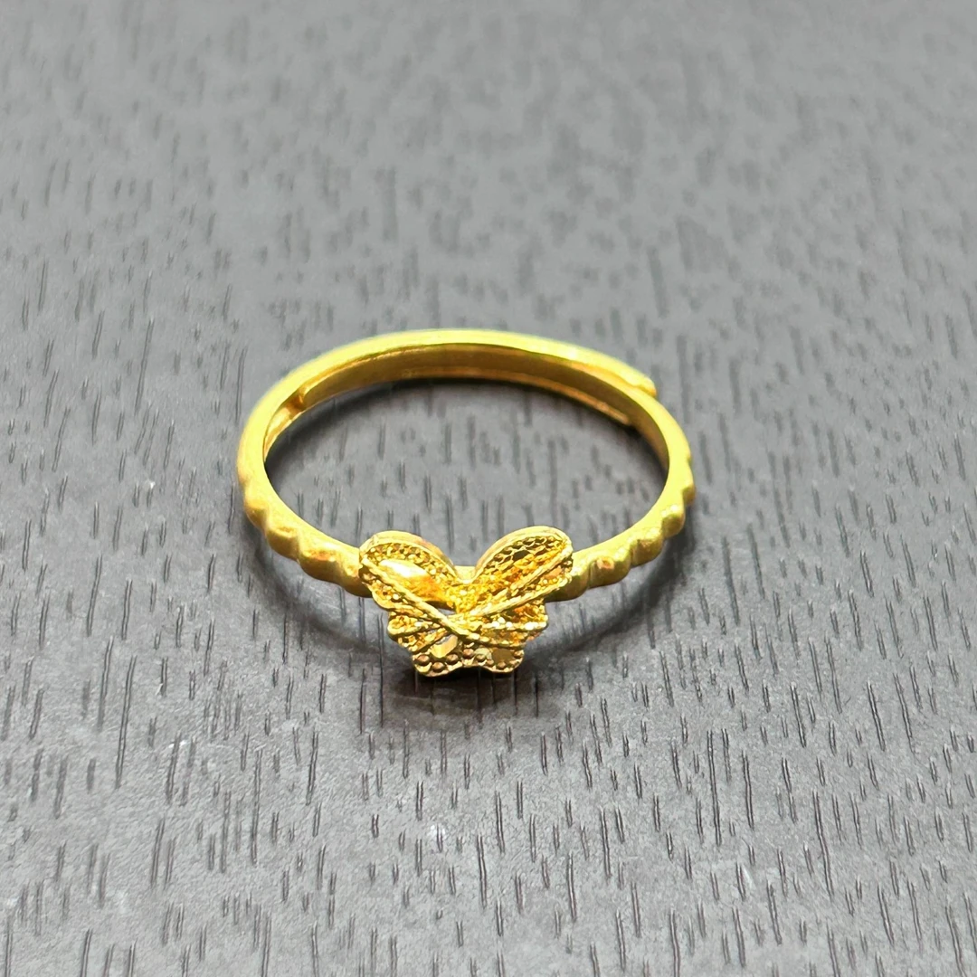 【销冠专享】足金999投资金攒黄金冰蝴蝶戒指ZBHJJ468克重多退少补