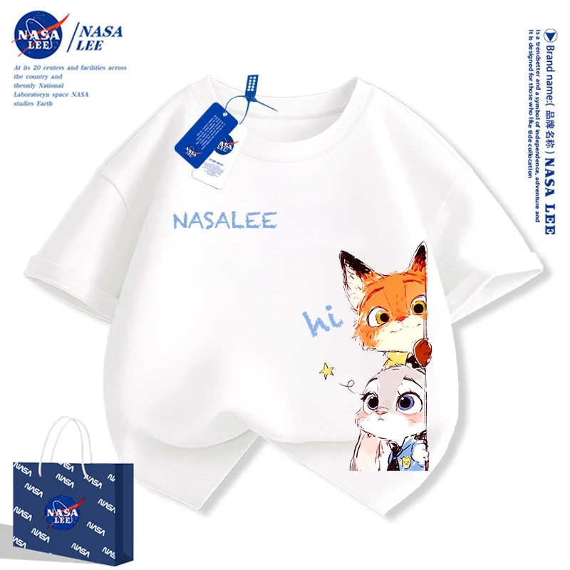 NASALEE儿童短袖t恤薄2025夏季新款洋气中大童男女童纯棉半袖上衣