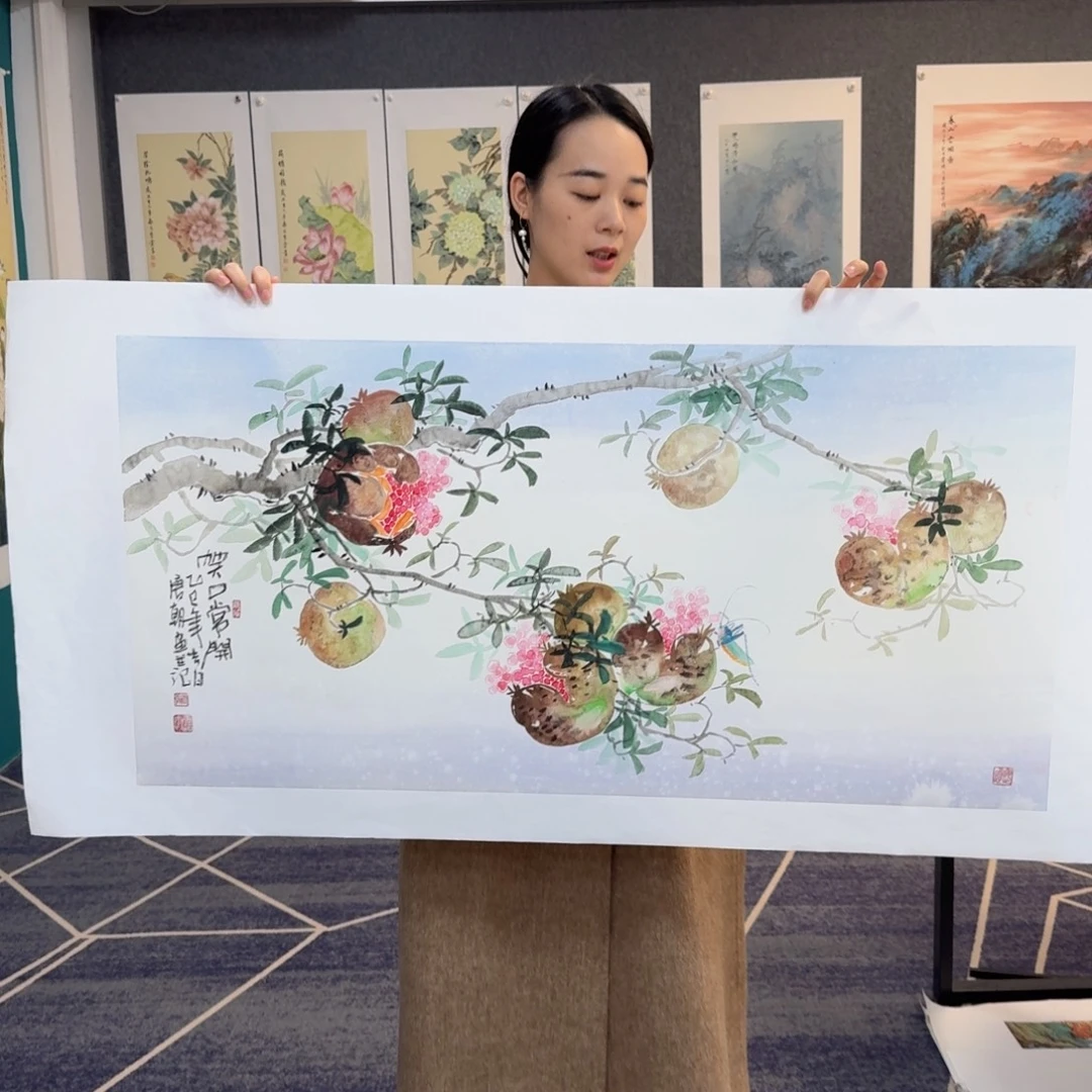 国画国画作品山水花鸟纯手绘