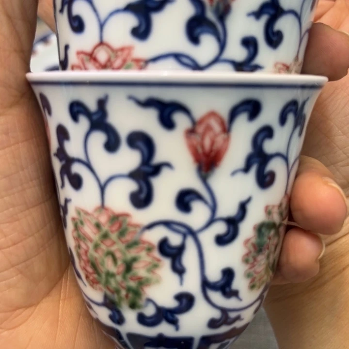 魂***月景德镇陶瓷釉里红