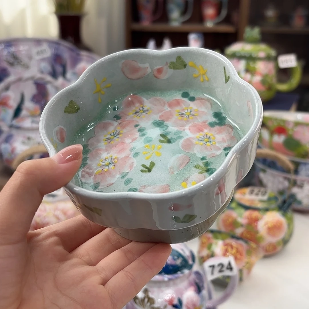 景德镇手绘高温釉下彩陶瓷茶具