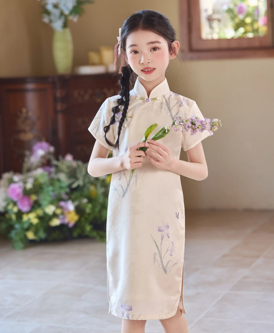 新中式女童旗袍2025新款儿童国风改良连衣裙小女孩演出服日常可穿