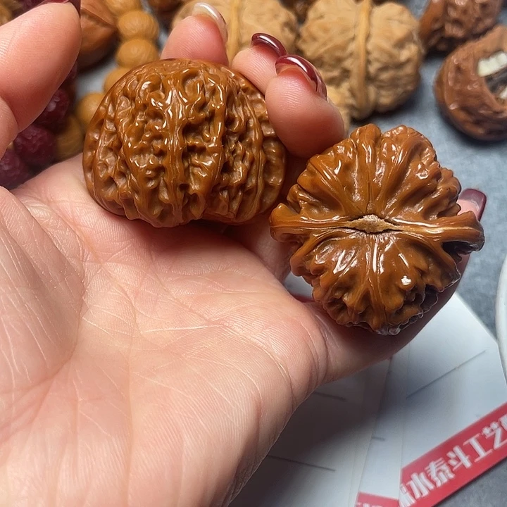 吊坠文玩核桃白狮子