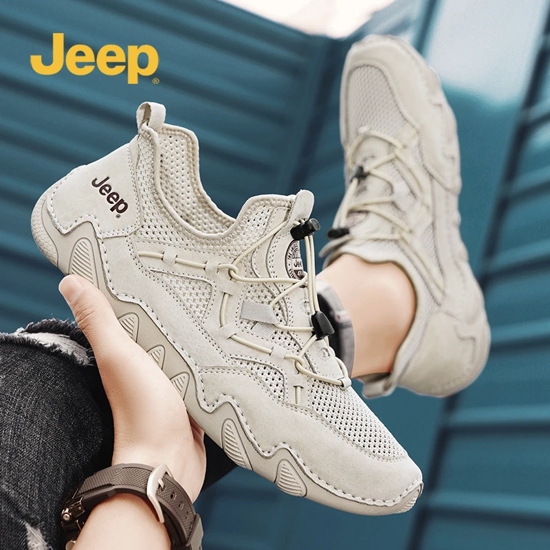 jeep凉鞋男款夏季透气男鞋2025新款防滑运动式沙滩男士溯溪涉水鞋