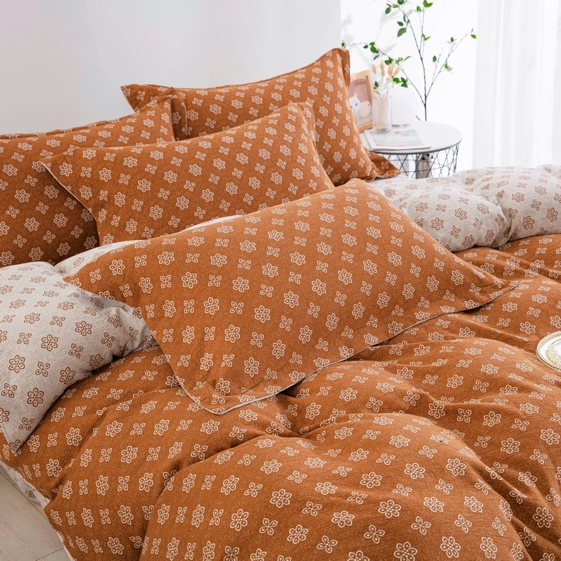 【单被套】全棉色织提花单被套单人被罩母婴级A类透气舒适复古被套