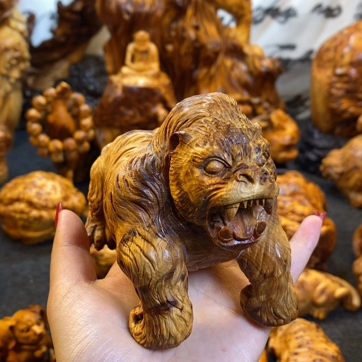 月***泽崖柏猩猩摆件摆件摆件