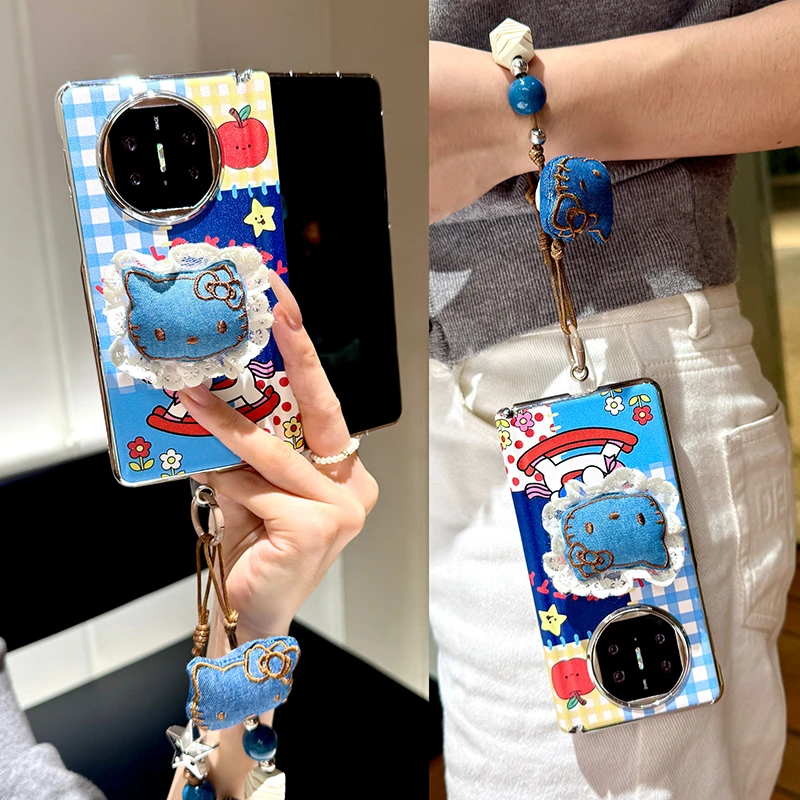 卡通可爱支架适用华为matex7手机壳新款X5折叠屏中轴x6典藏版x3女