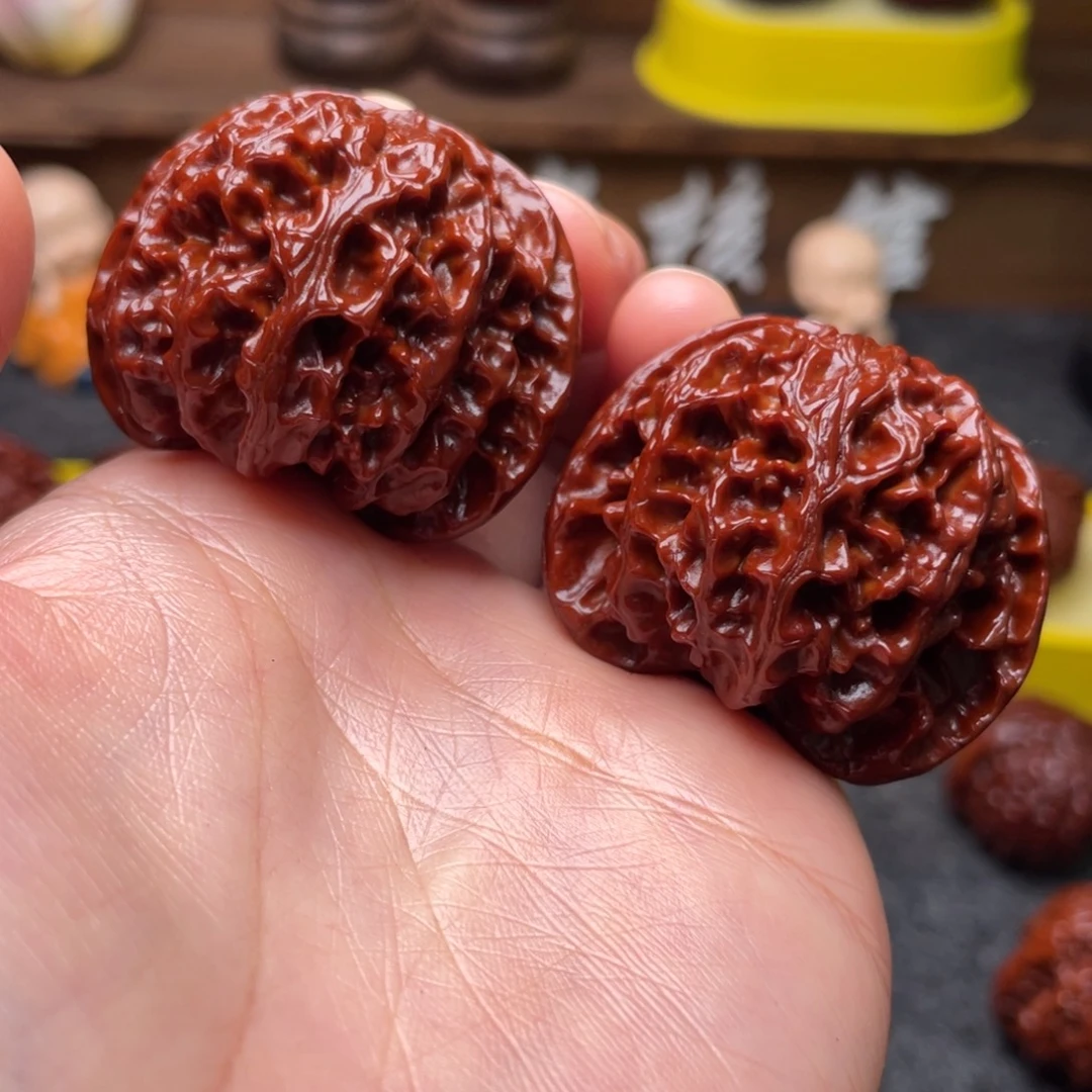 文玩核桃吊坠文玩核桃 手把件 苹果圆 42