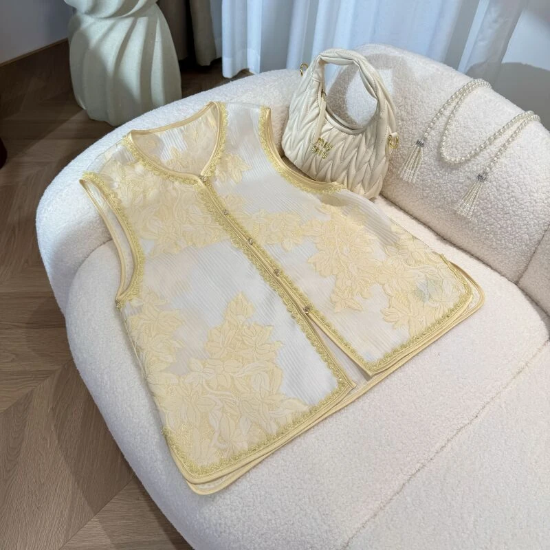 盈盈推荐 《花间》2025夏季时尚百搭显白不挑人新中式马甲4429