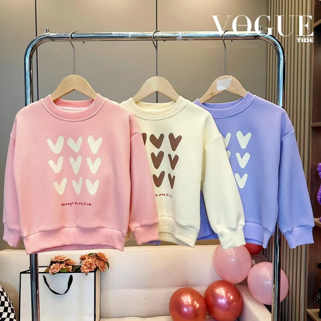 儿童卫衣绒衫休闲加绒圆领长袖印花百搭洋气秋款卫衣韩版-M002