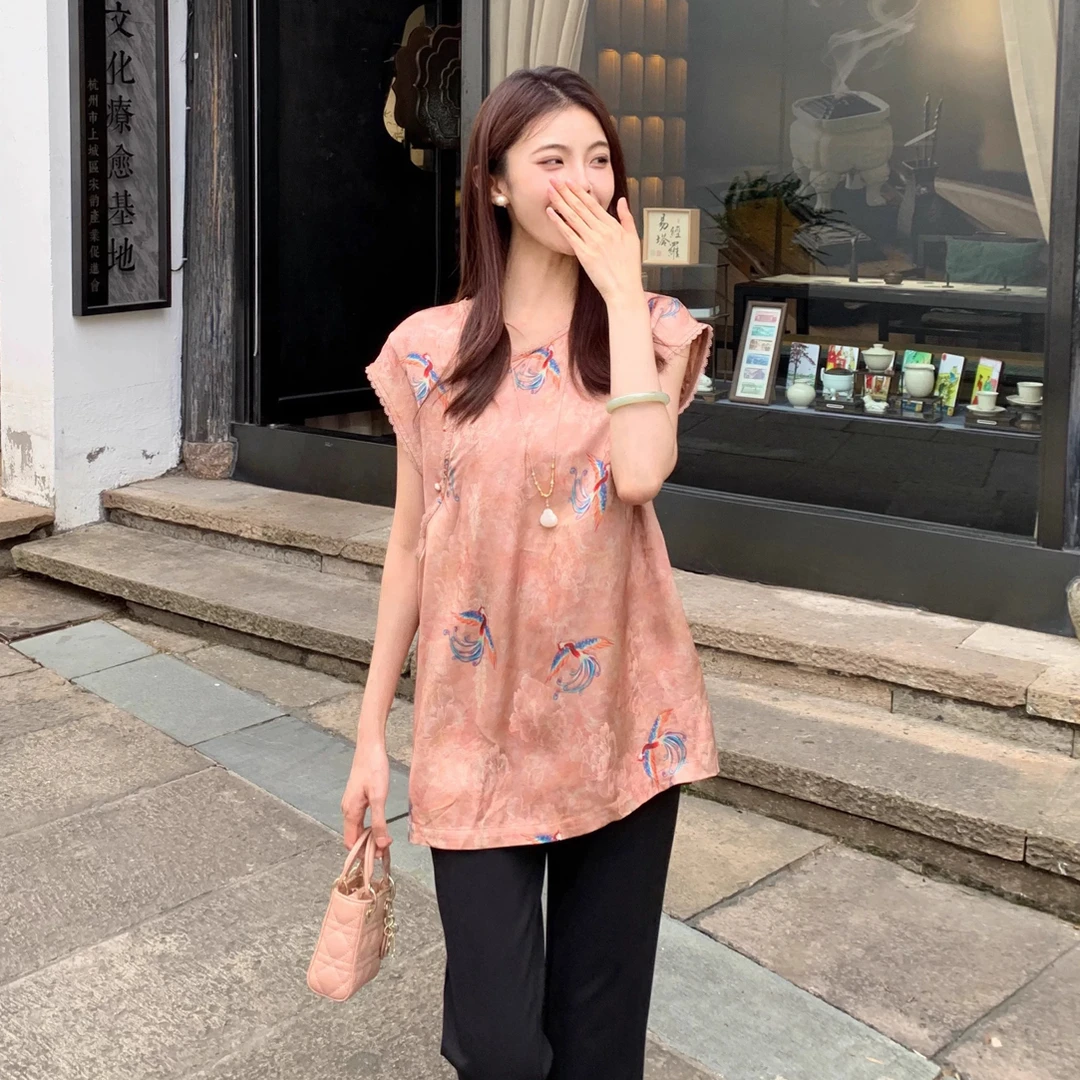福利款彩凤凰奥黛长款