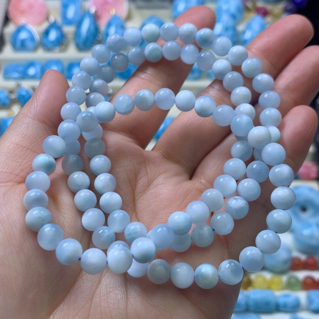 未镶嵌针钠钙石（海纹石）手链