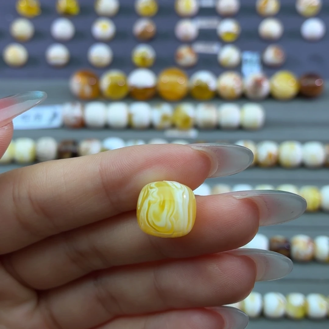 琥珀未镶嵌裸石蜜蜡12焦皮拉丝