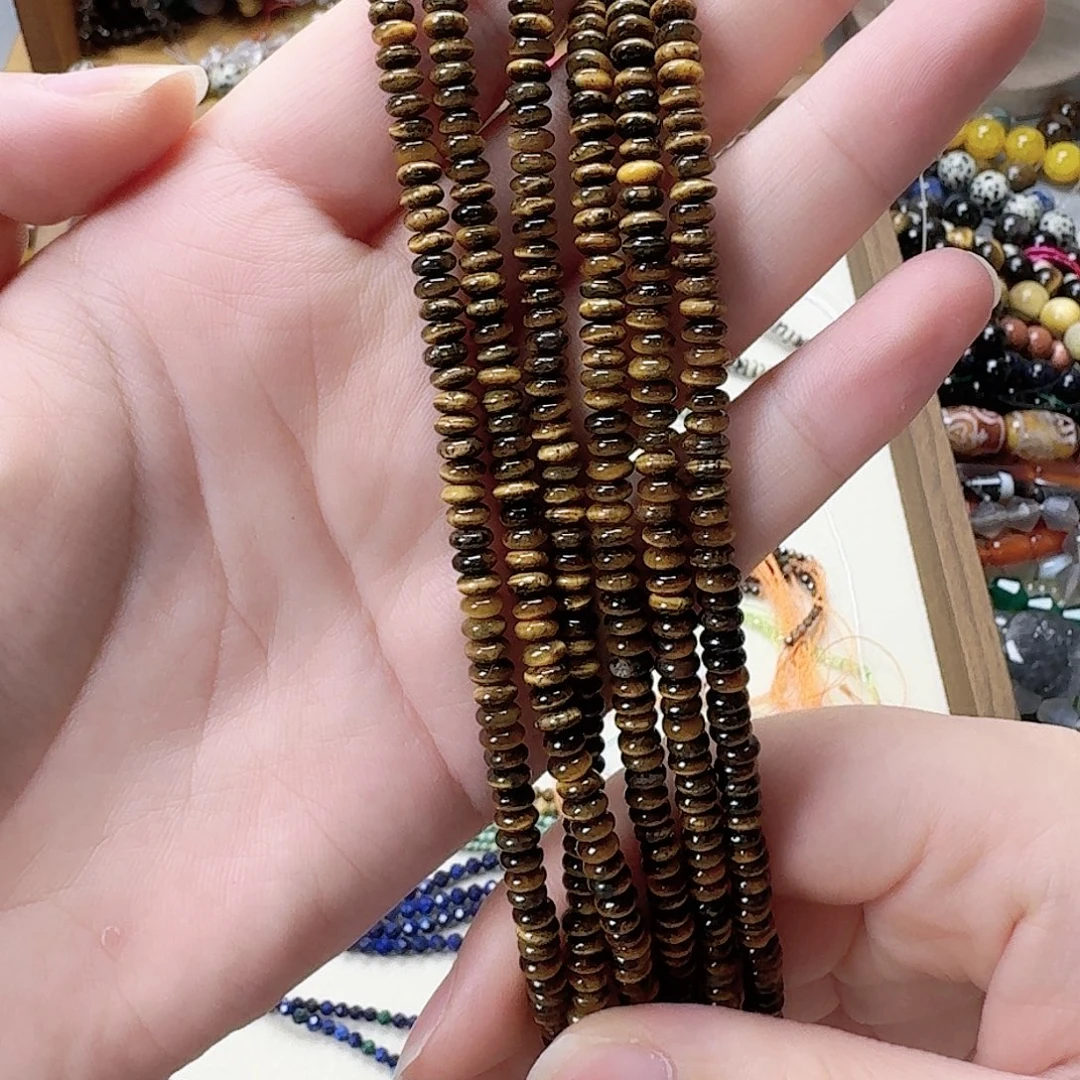 未镶嵌玛瑙/玉髓珠宝半成品2*4虎眼一条