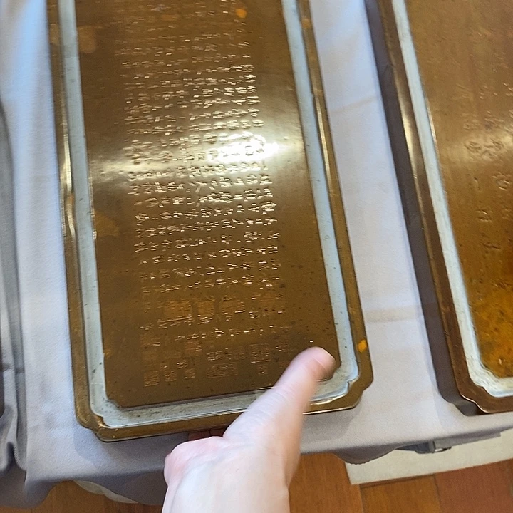 39*19*3.5cm大漆兰亭序茶盘