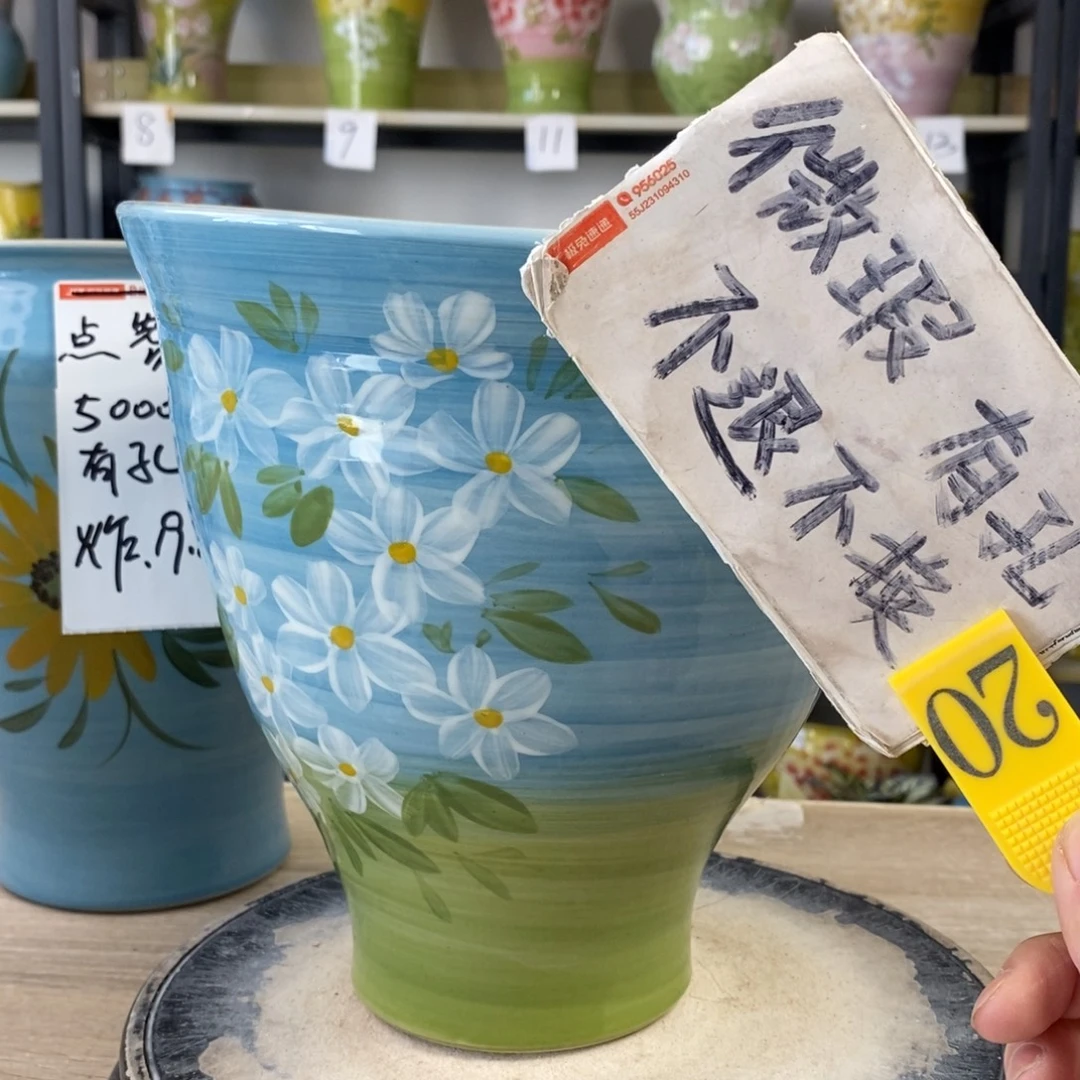 景德镇手工手绘陶瓷花盆