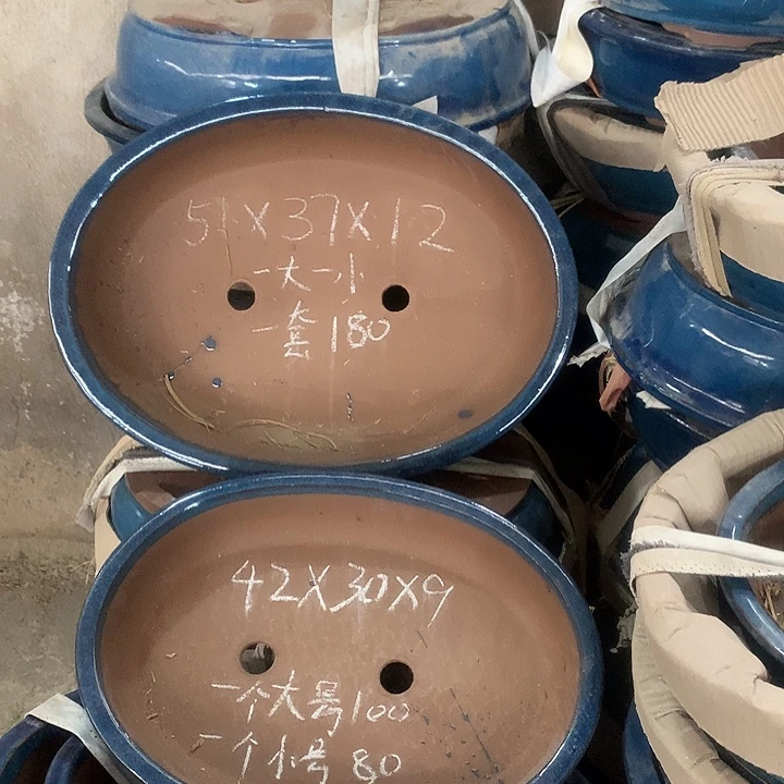 紫砂花盆   紫砂清货处理椭圆