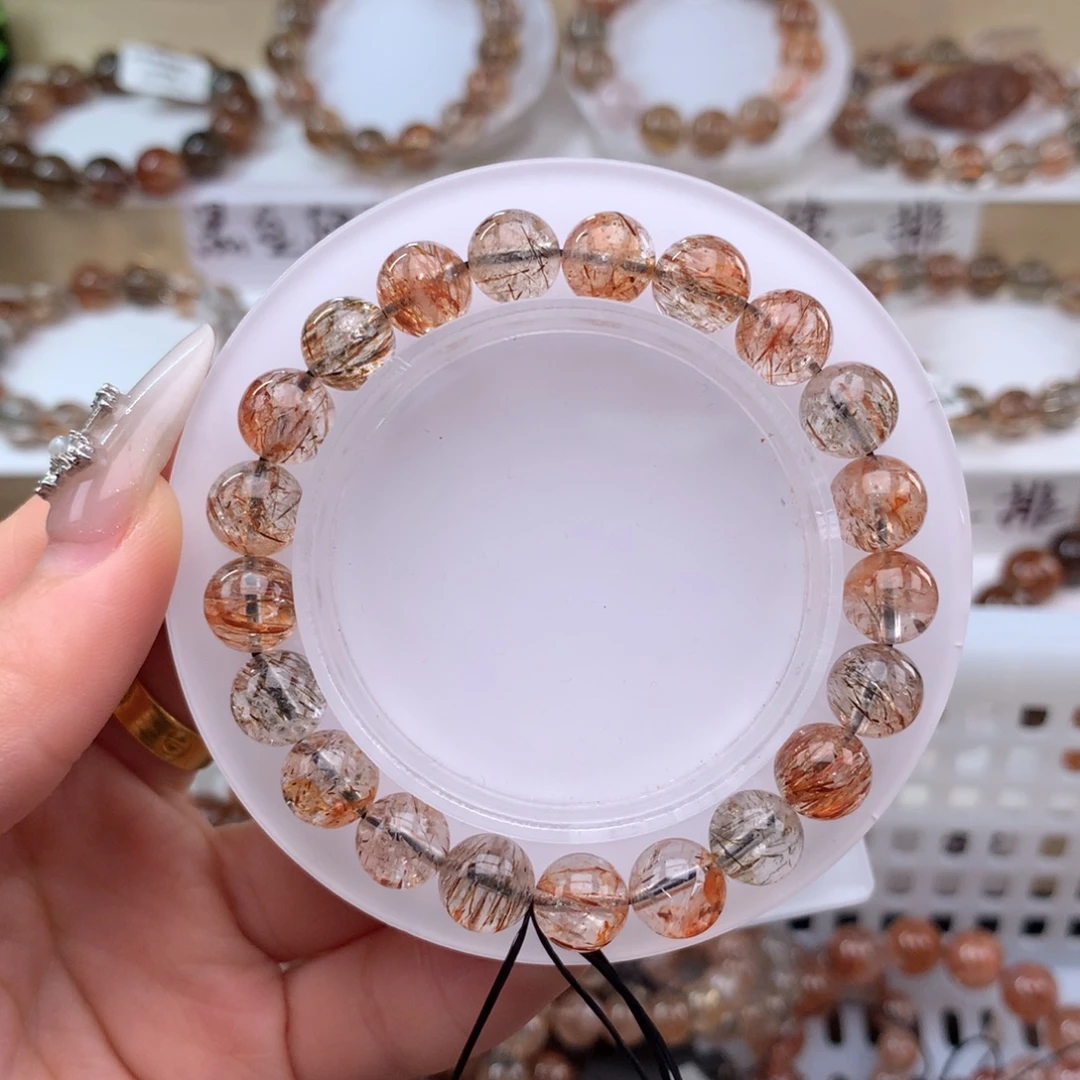 未镶嵌水晶手串黑金超七多样性发其一