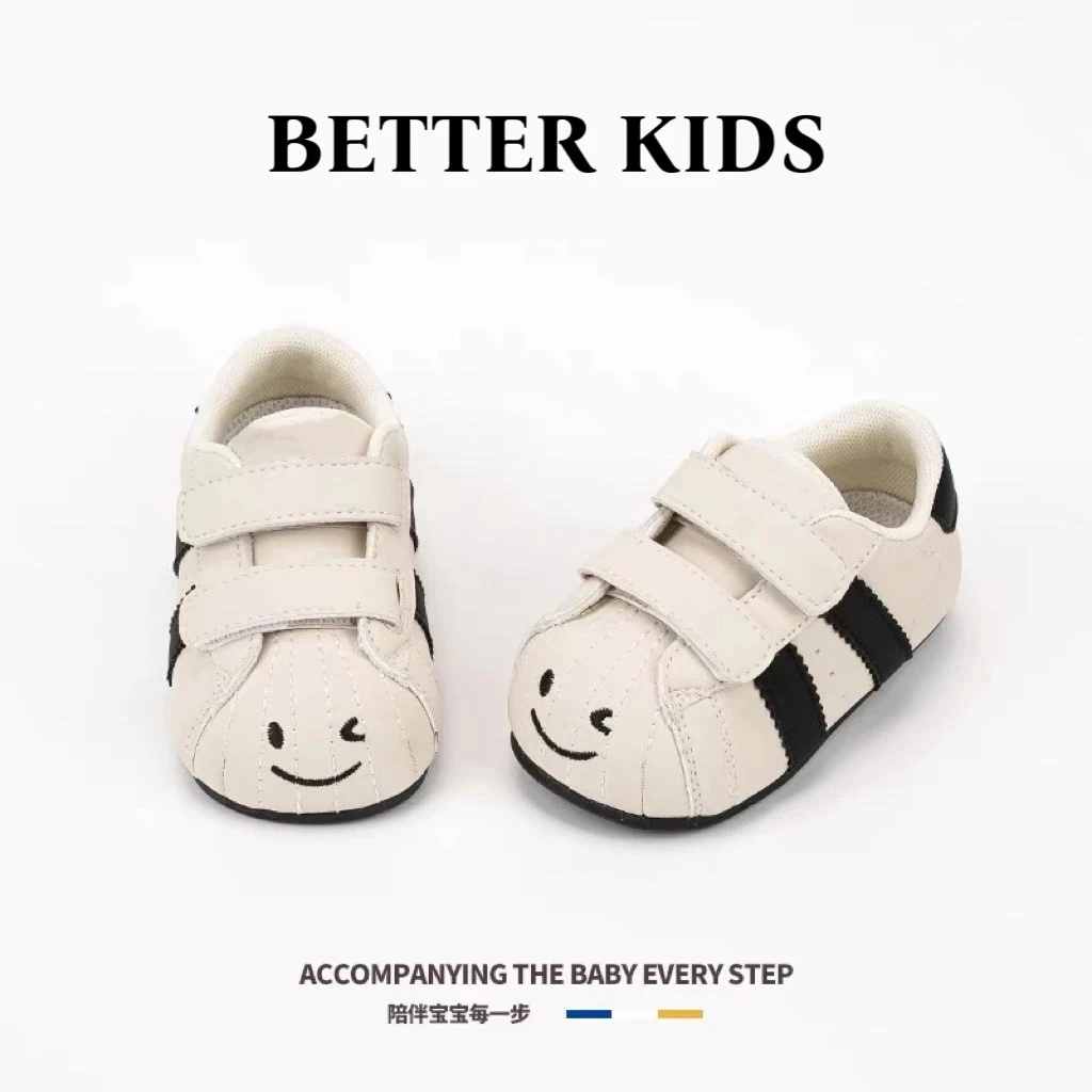 BETTER KIDS/儿童软底学步鞋春秋季新男童女童鞋笑脸休闲贝壳板鞋