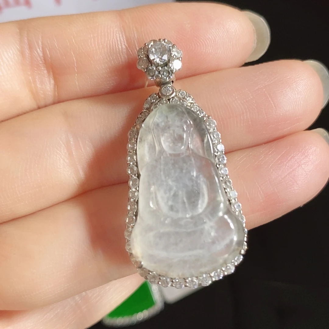 翡翠银S925镶嵌颈饰