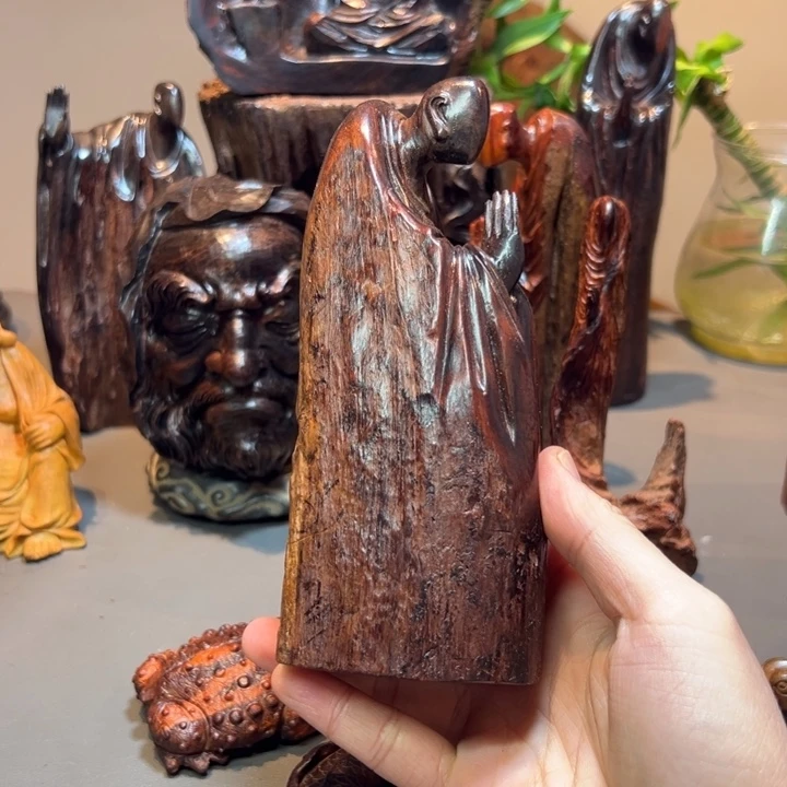 木大红酸枝无相佛摆件