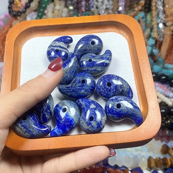 未镶嵌玛瑙/玉髓珠宝半成品天然青金卡20*30mm一个