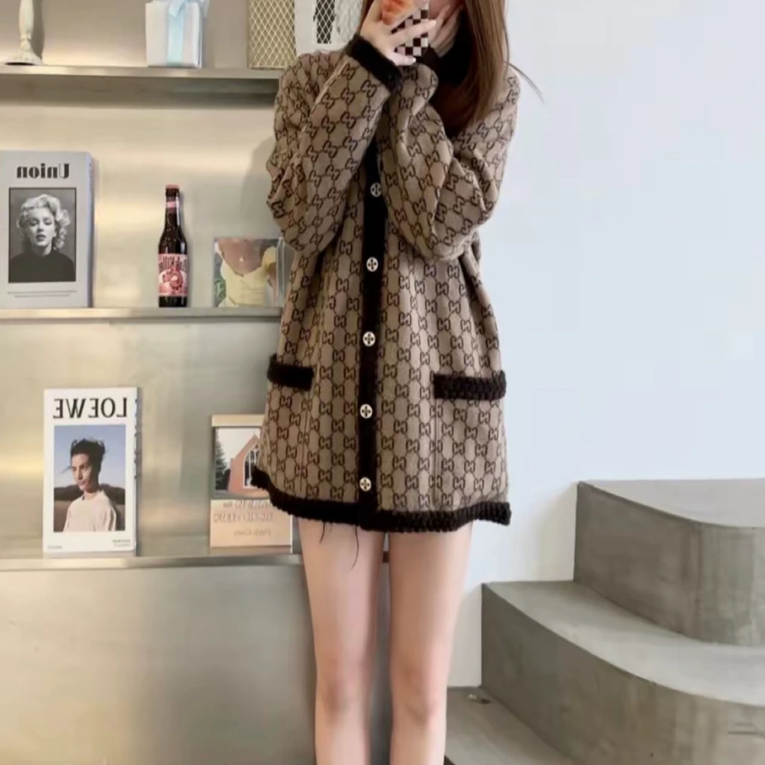 99新 GUCCI/古驰 Gucci古驰满印开衫外套 V0906尺码XS