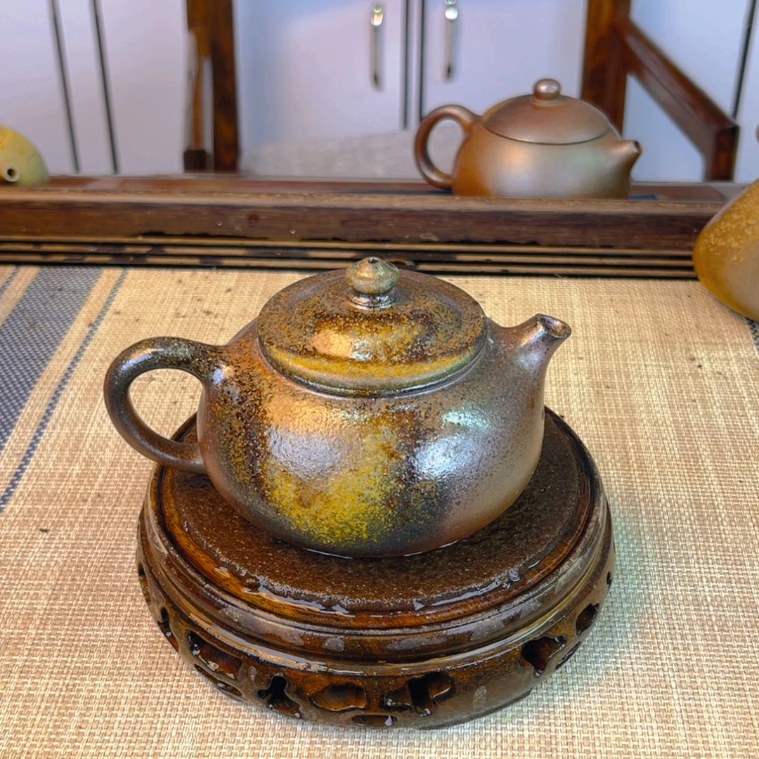 茶壶紫砂底槽清柴烧220cc
