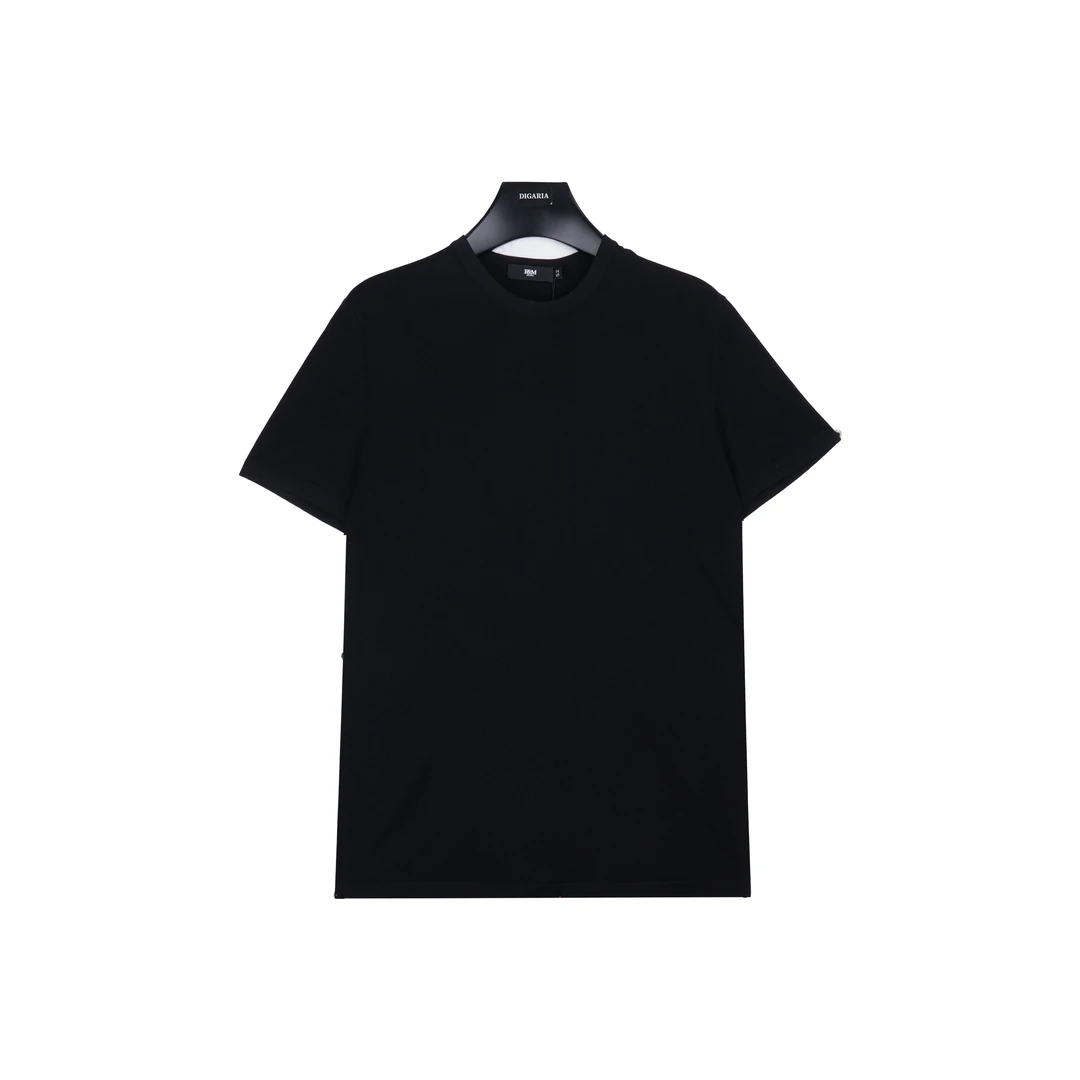 F&M新品男款夏季字母提花百搭运动时尚针织短袖T恤