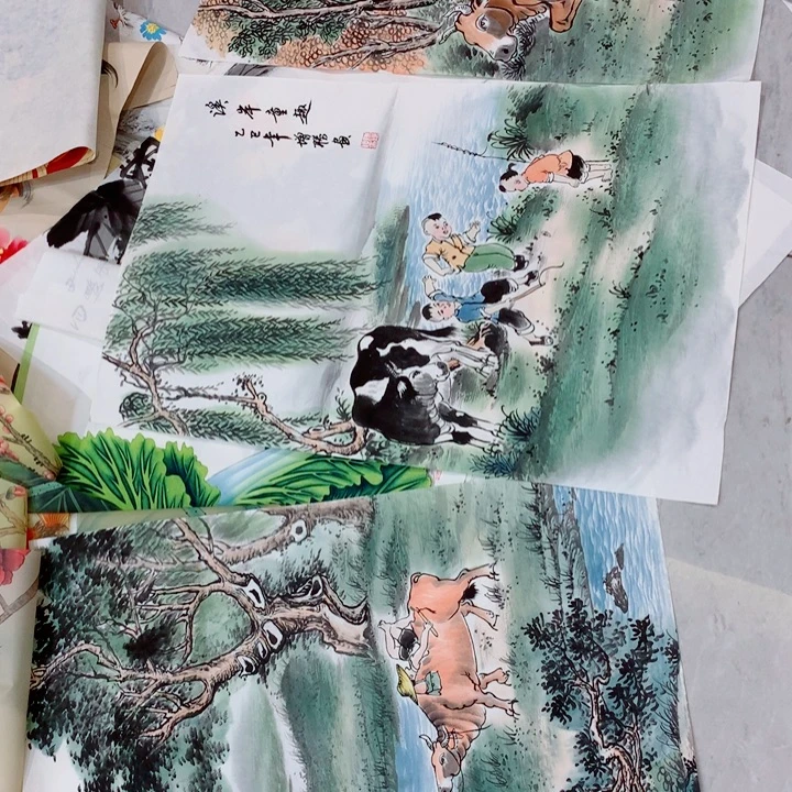 用***3国画艺术作品欣赏4幅
