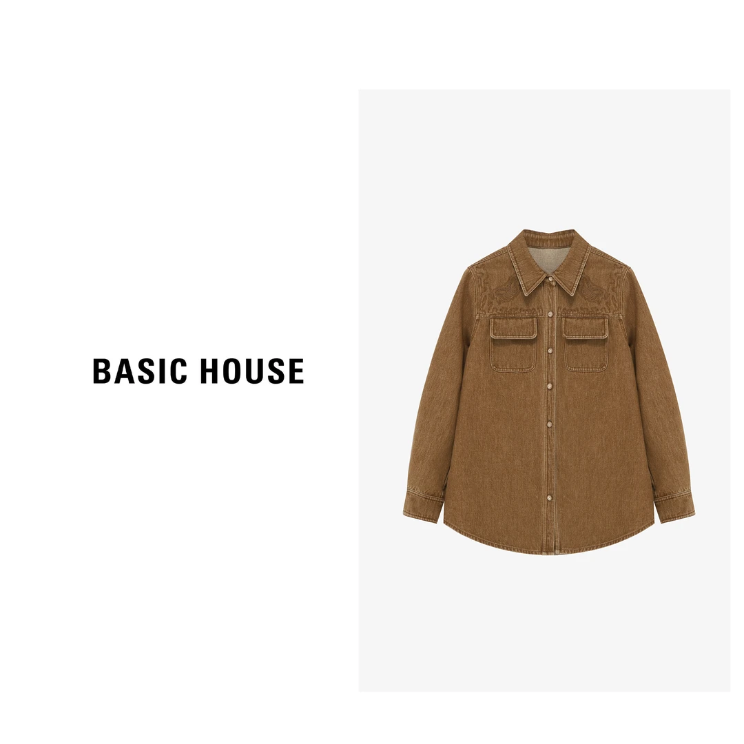 【芋总专属】Basic House/百家好复古时髦极简韩系衬衫-B06245I4092