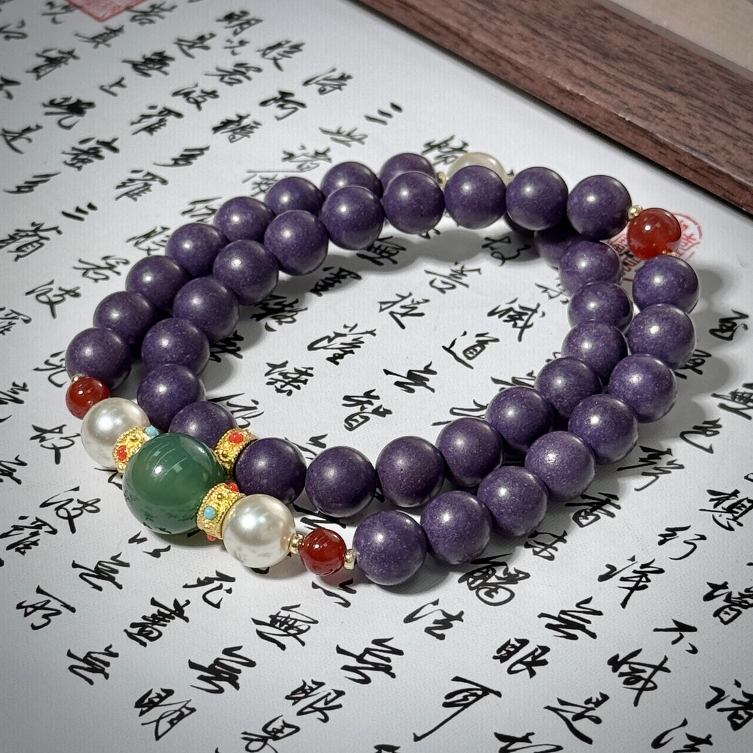 【东方紫炎点翠双圈】古法合香饰品