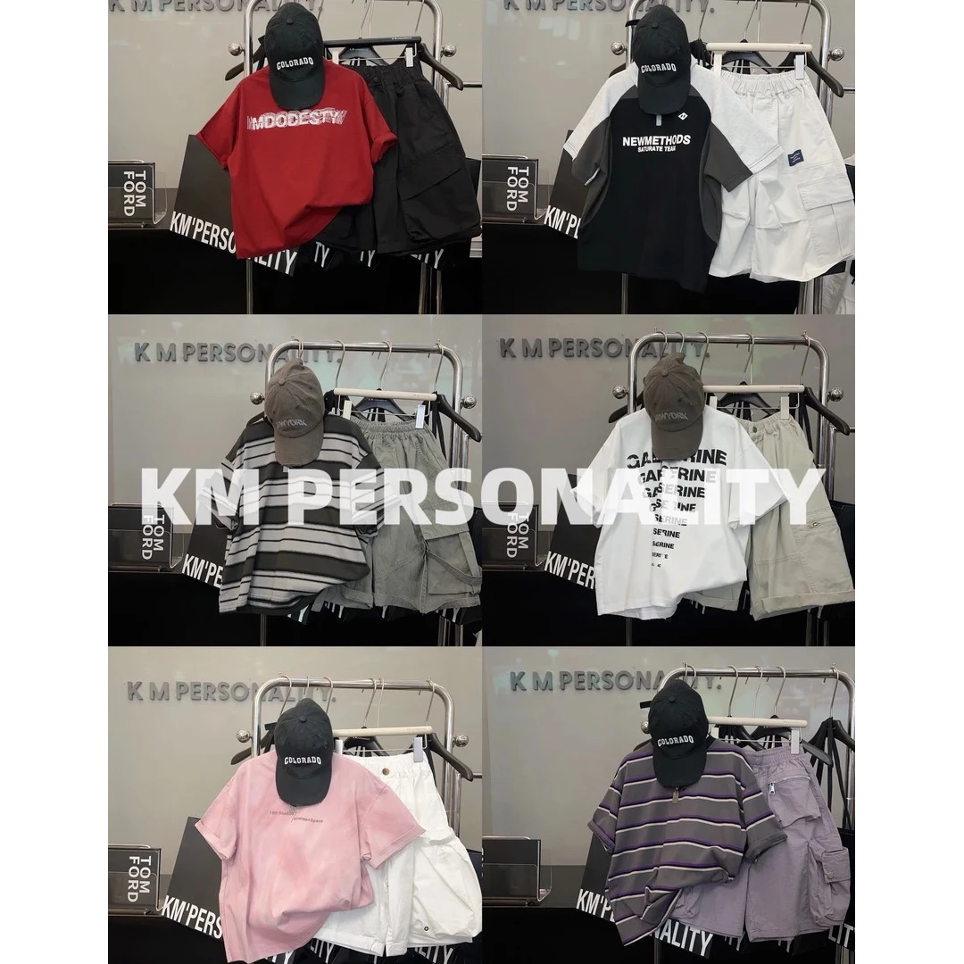 KM PERSONALITY(951-1013)夏单件 2025 夏季儿童韩系裤子T恤 7788