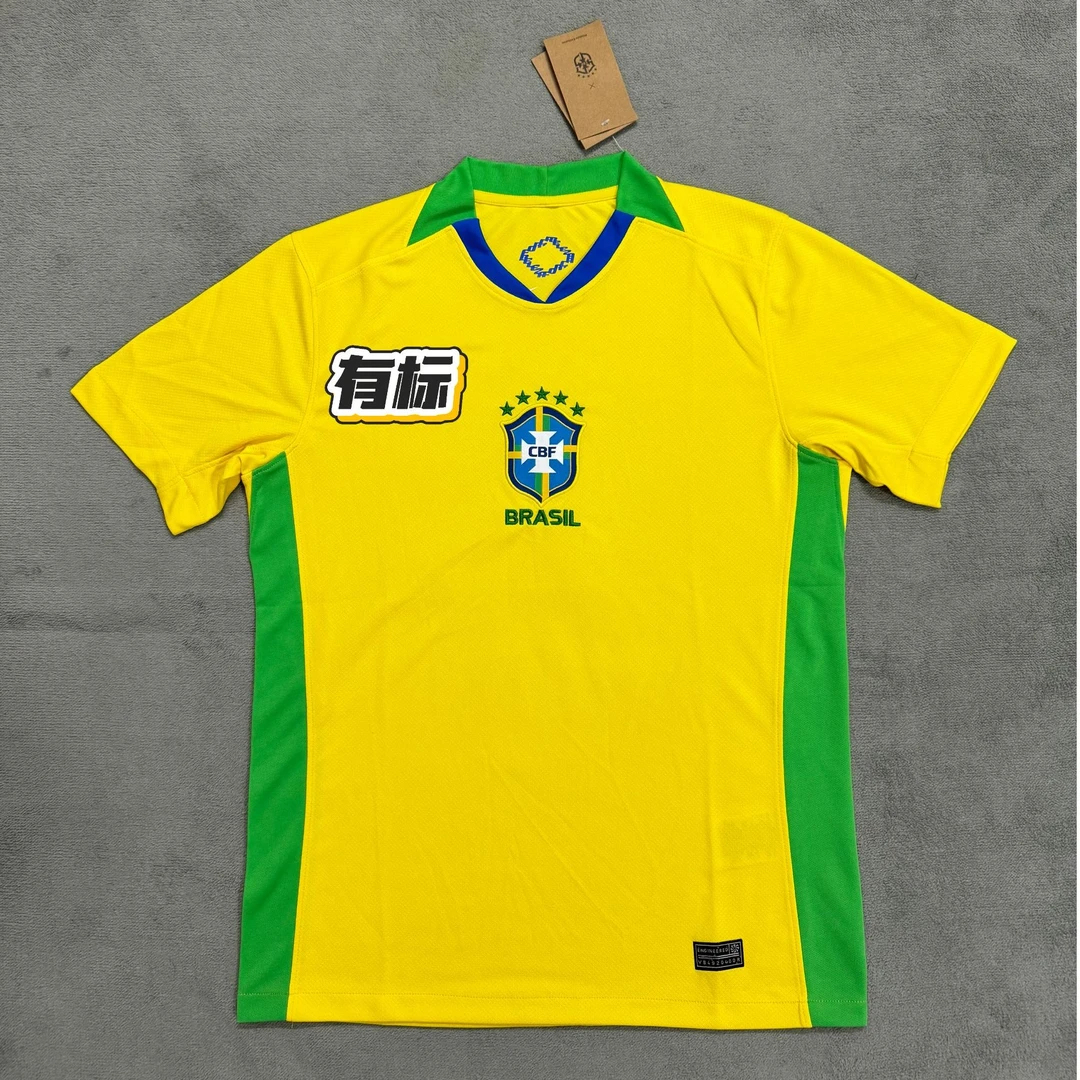 2526巴西国家队主客场球迷版短袖内马尔高颜值透气速干球衣